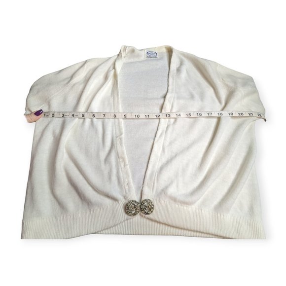 Vintage Off White Cardigan Size Medium - Picture 11 of 14